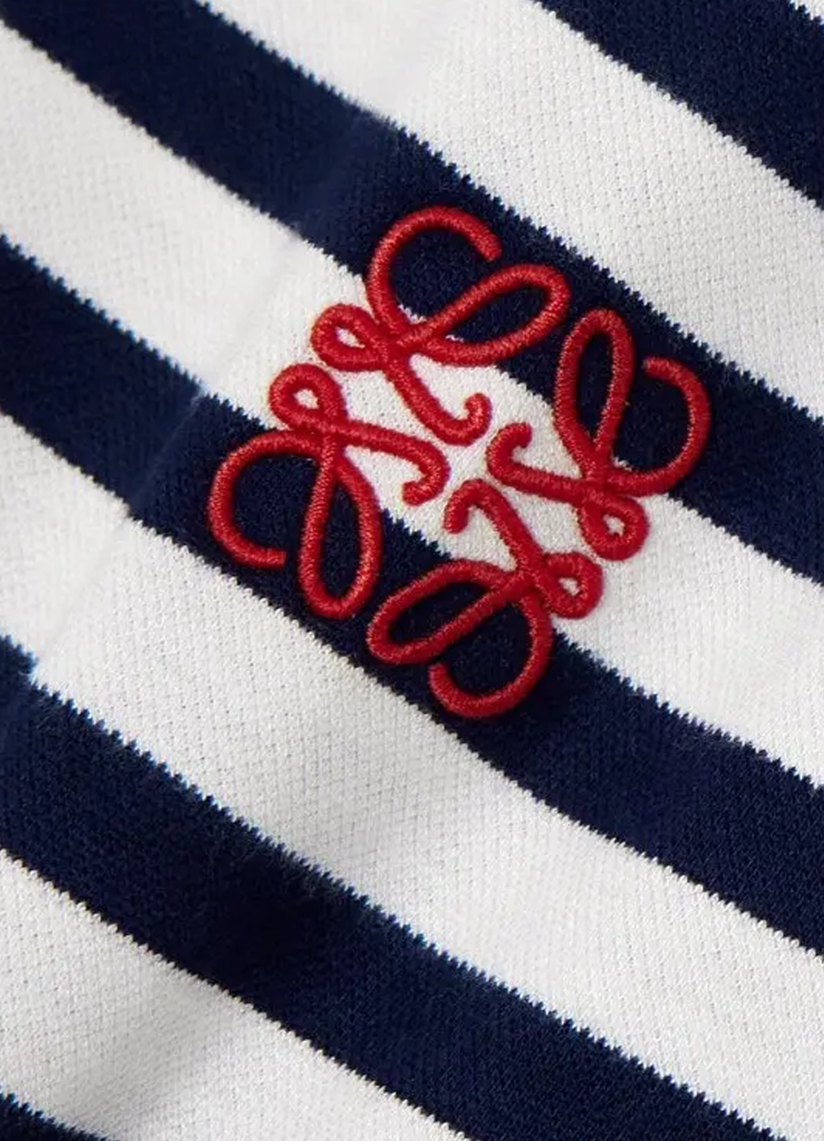 LOEWE Anagram Embroidered Striped Jersey T-Shirt - Image 4