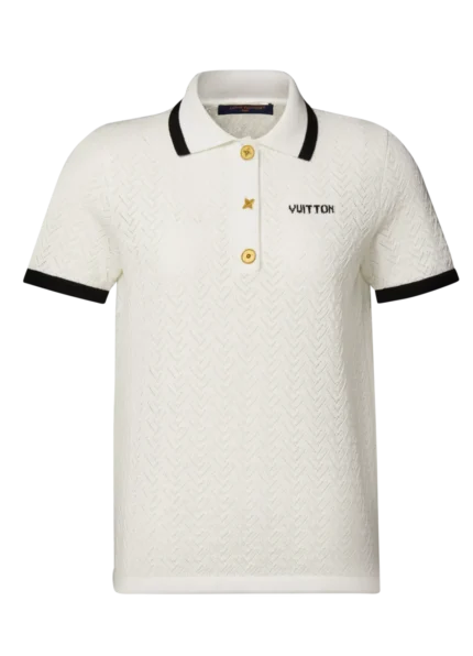 LOUIS VUITTON Pointelle Polo Top