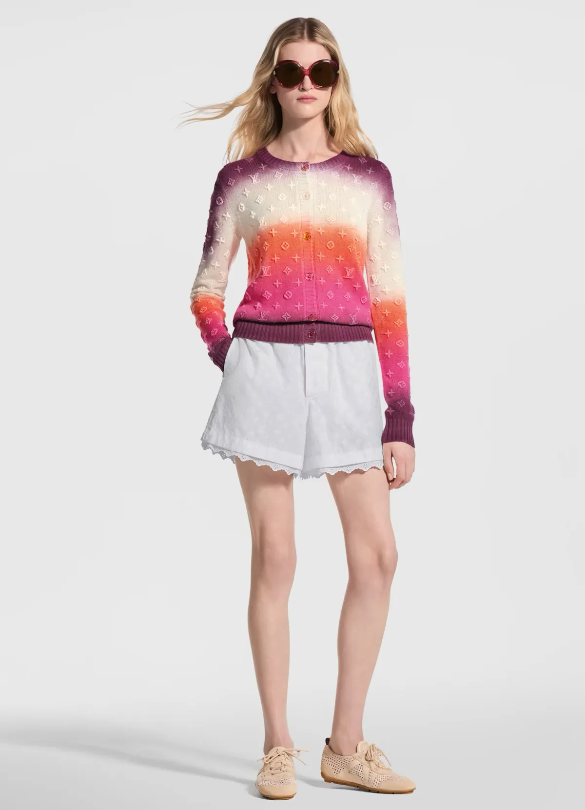 LOUIS VUITTON 3D Monogram Tie Dye Cardigan