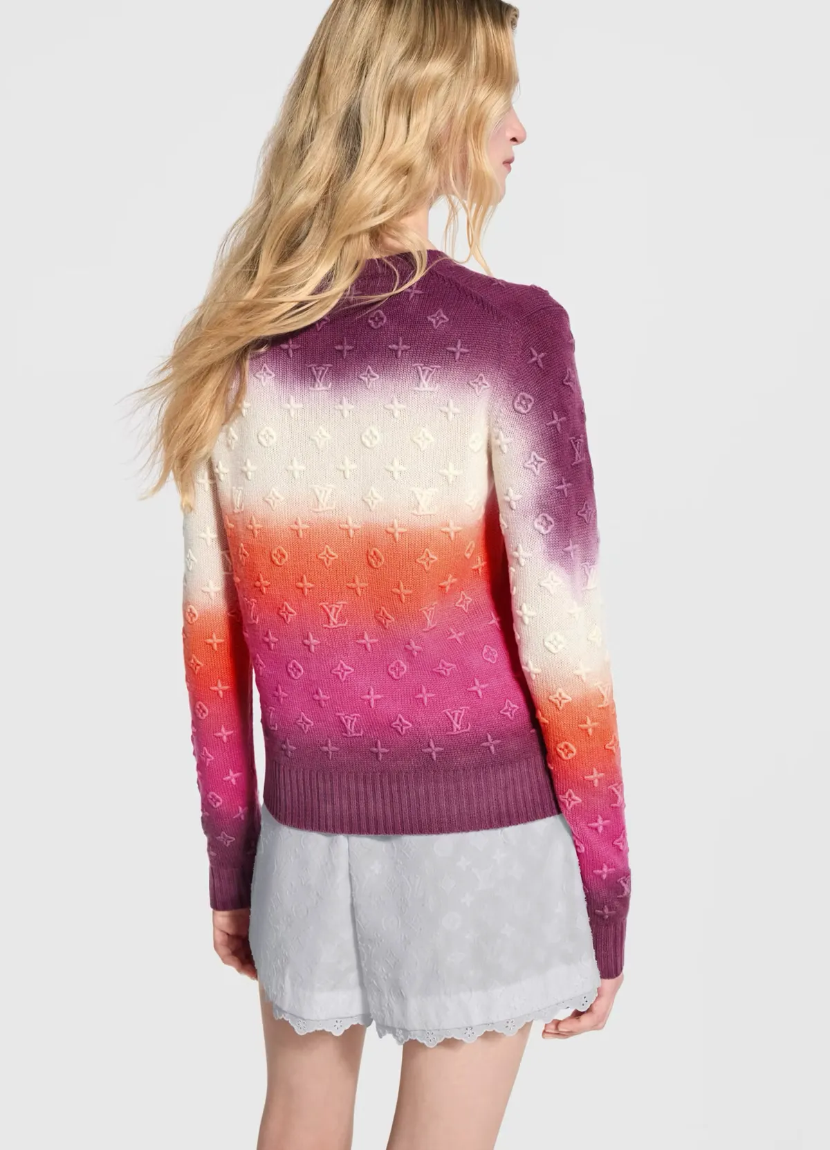 LOUIS VUITTON 3D Monogram Tie Dye Cardigan - Image 4
