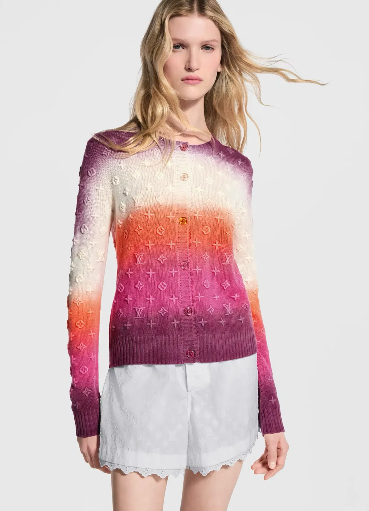 LOUIS VUITTON 3D Monogram Tie Dye Cardigan - Image 2