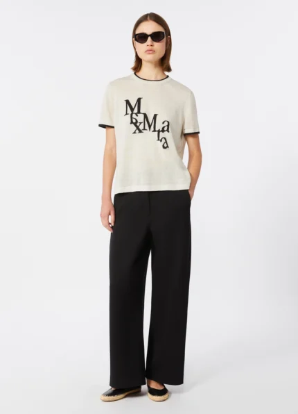 S MAX MARA nordica linen sweater-white