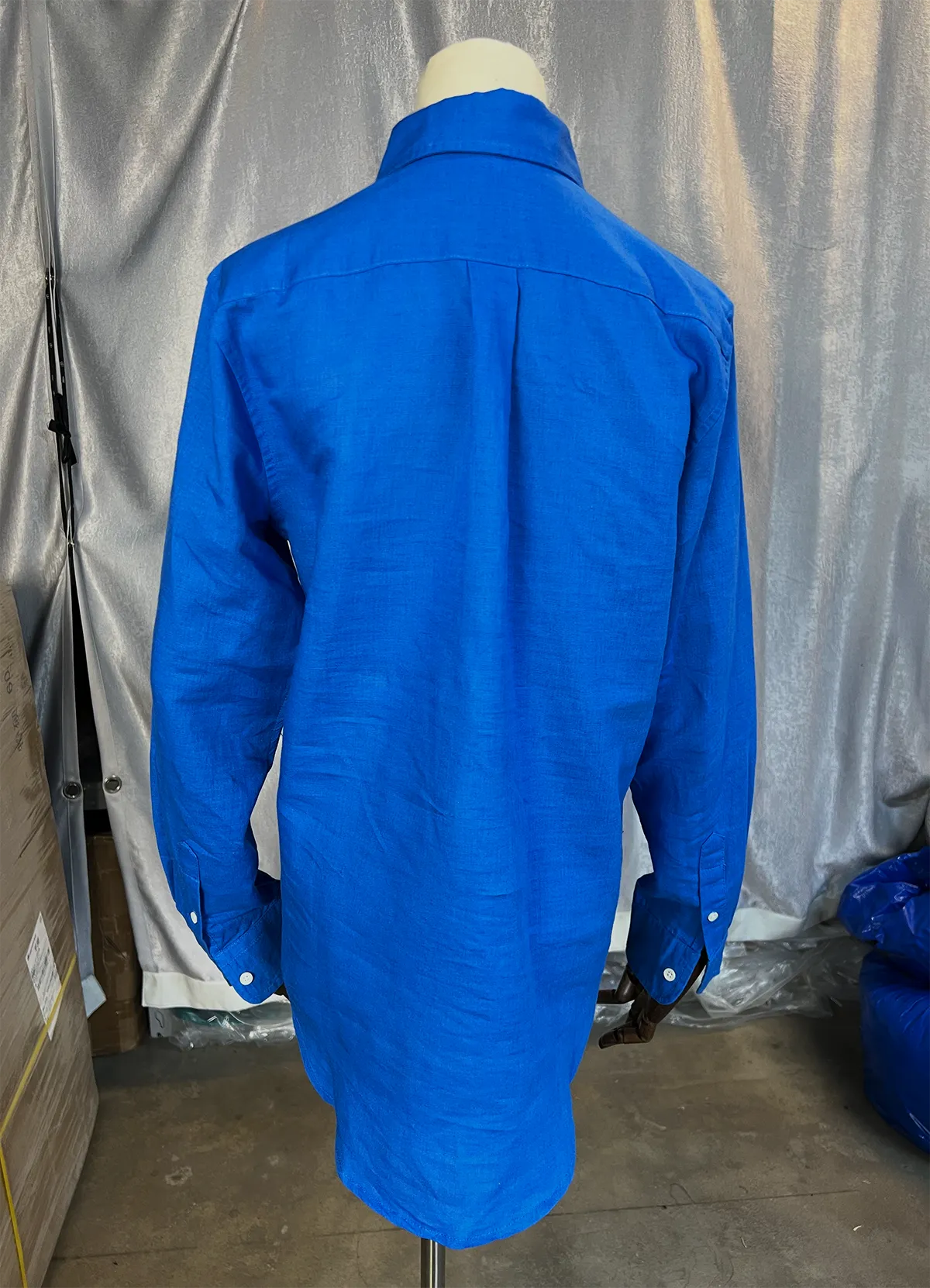 Ralph Lauren Blue Classic Fit Linen Shirt - Image 10