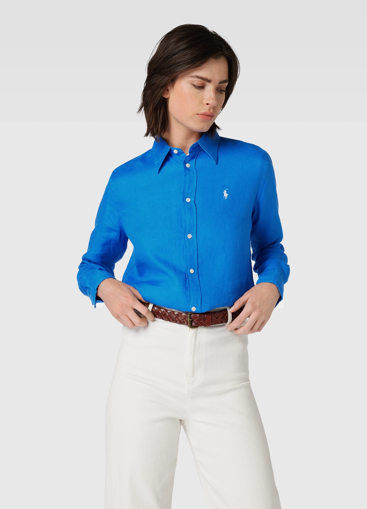 Ralph Lauren Blue Classic Fit Linen Shirt - Image 2