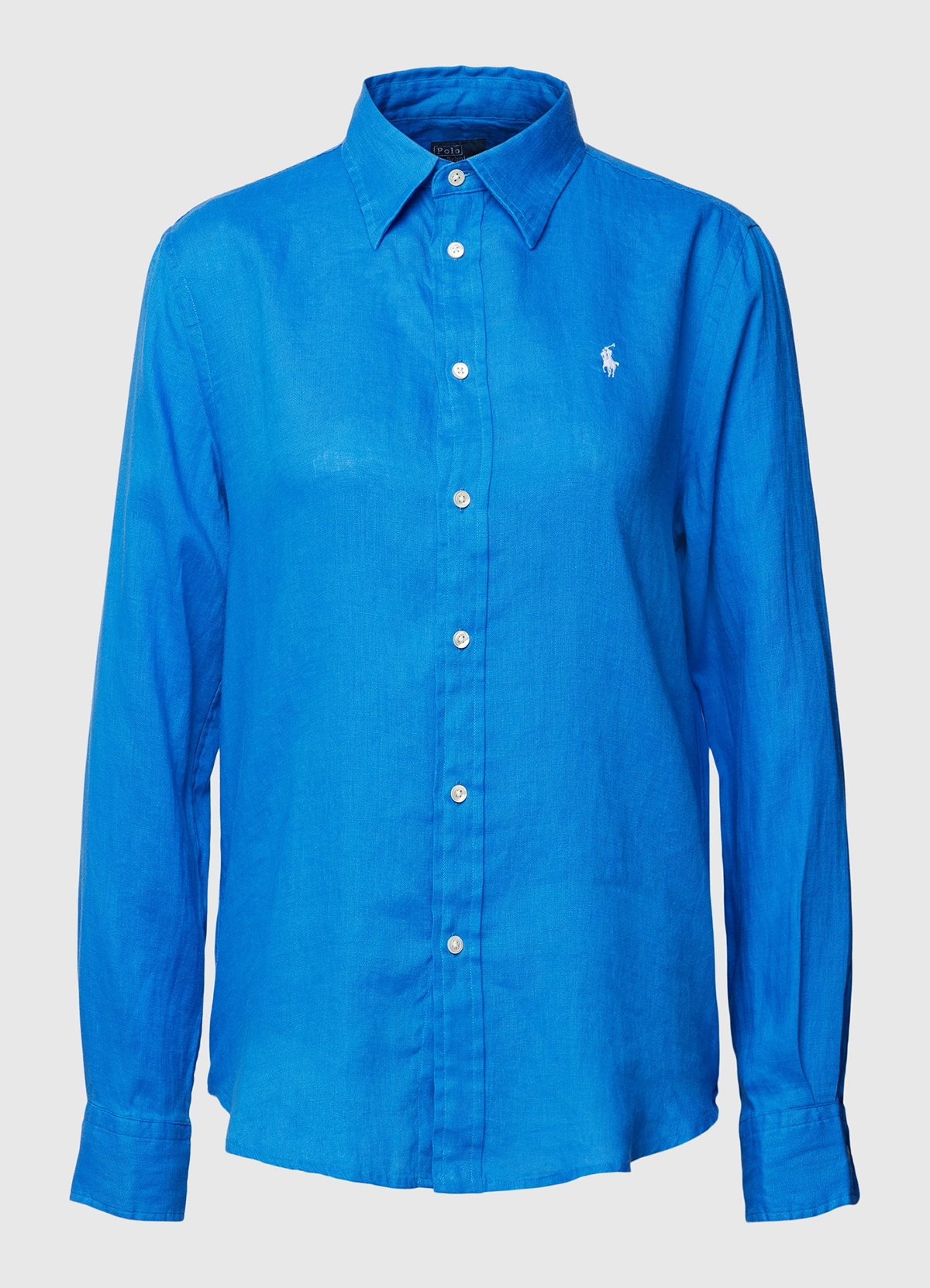 Ralph Lauren Blue Classic Fit Linen Shirt - Image 5