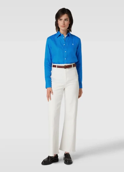 Ralph Lauren Blue Classic Fit Linen Shirt