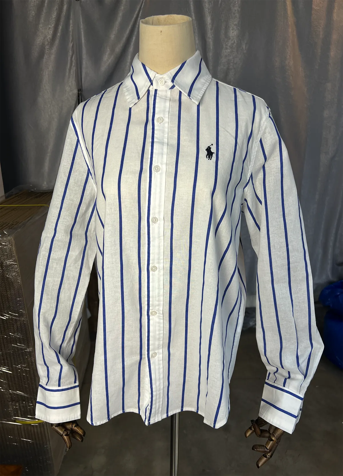 Ralph Lauren Blue-white Classic Fit Linen Shirt - Image 7