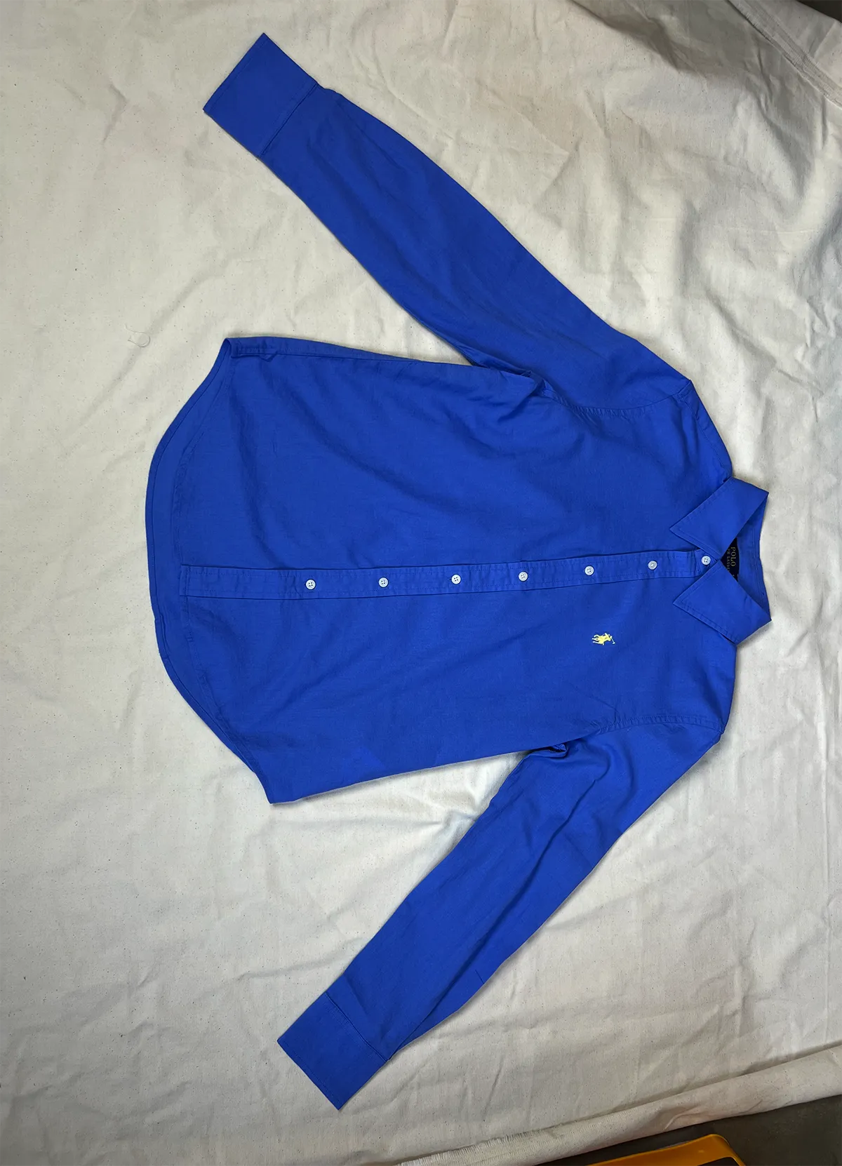 Ralph Lauren Cobalt Blue Classic Fit Linen Shirt - Image 6