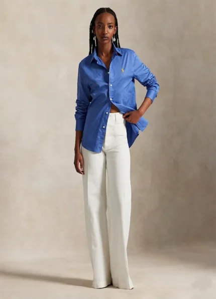 Ralph Lauren Cobalt Blue Classic Fit Linen Shirt