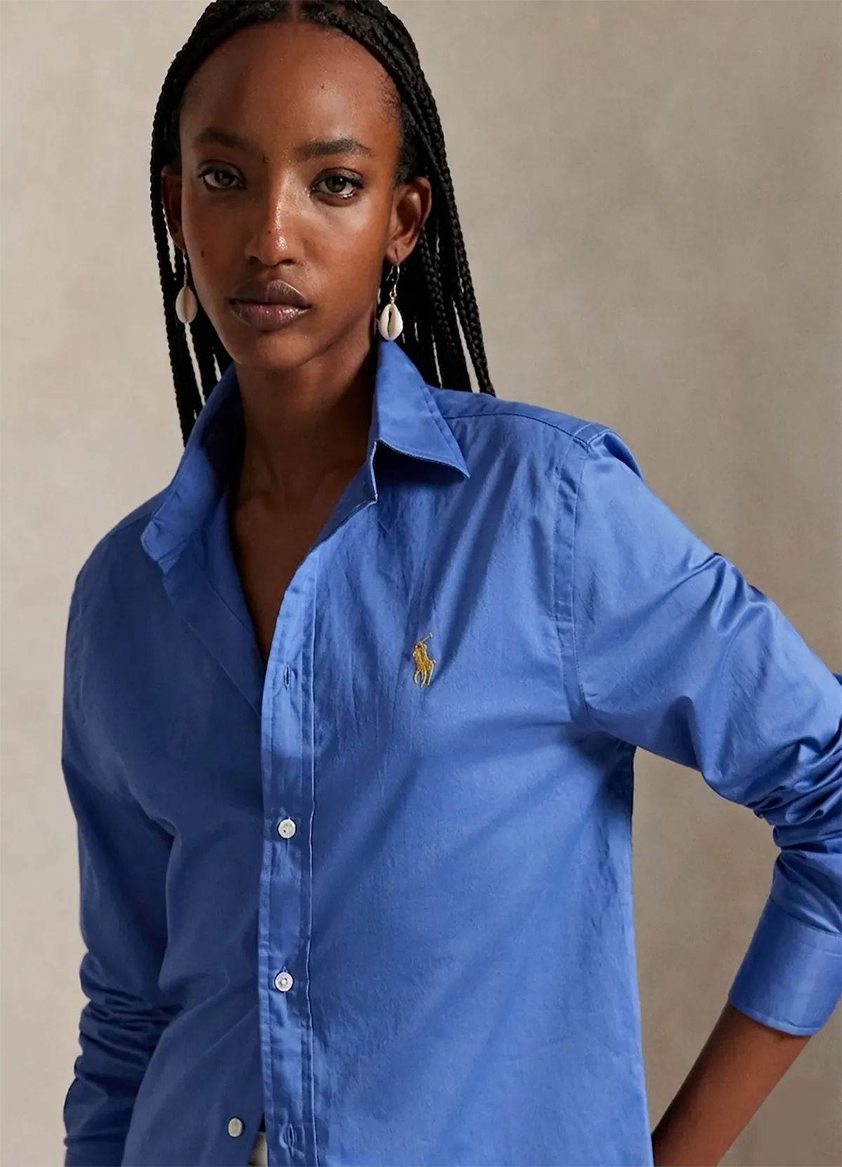 Ralph Lauren Cobalt Blue Classic Fit Linen Shirt - Image 3