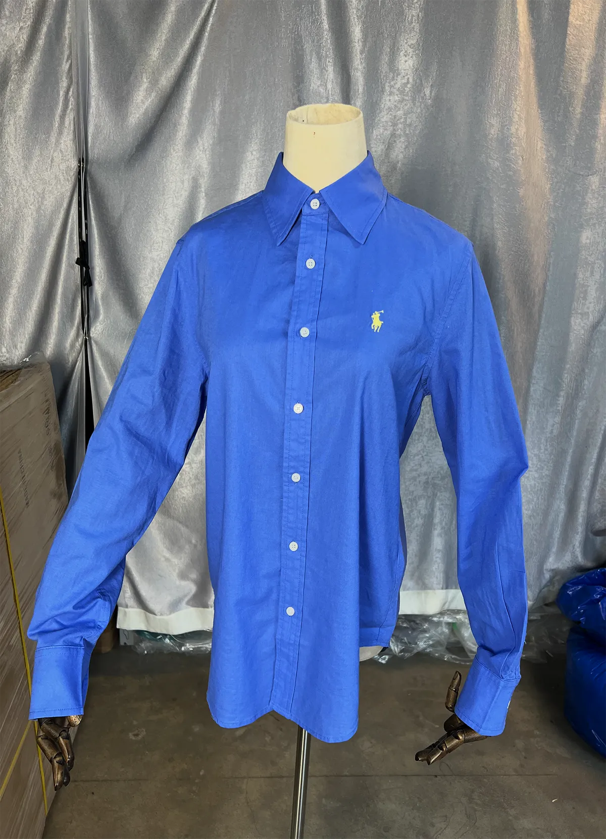 Ralph Lauren Cobalt Blue Classic Fit Linen Shirt - Image 8