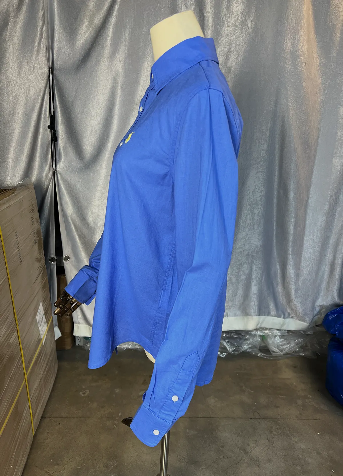 Ralph Lauren Cobalt Blue Classic Fit Linen Shirt - Image 9