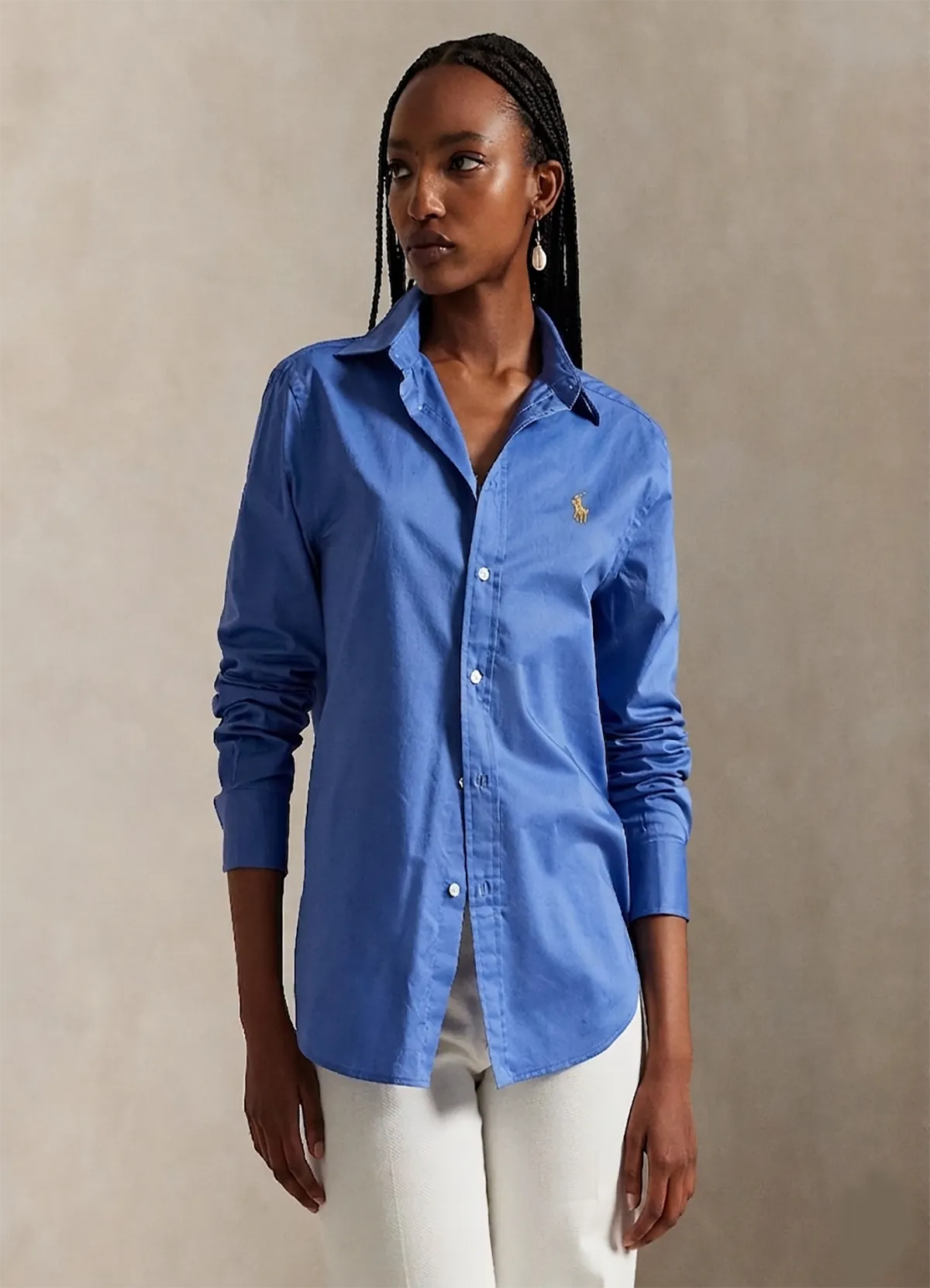 Ralph Lauren Cobalt Blue Classic Fit Linen Shirt - Image 2