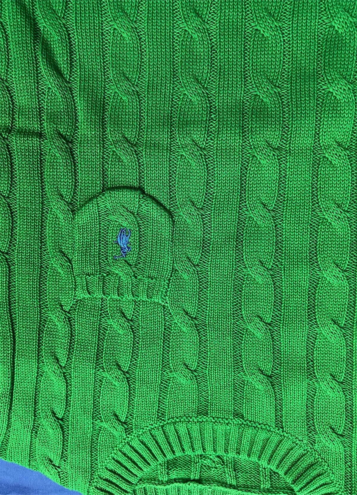 Ralph Lauren Women’s Green Cable-Knit Short-Sleeve Cotton Sweater - Image 5