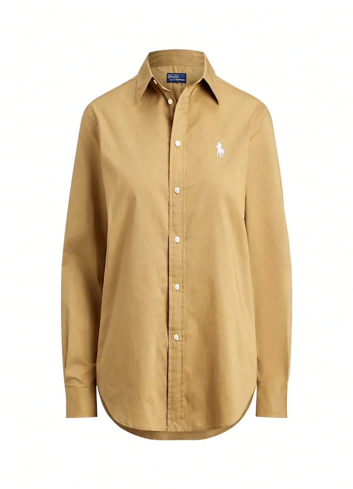 Ralph Lauren Khaki Classic Fit Linen Shirt - Image 5