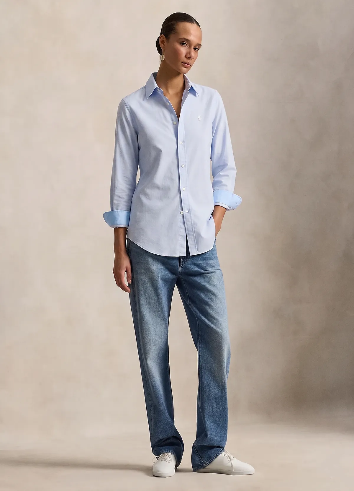 Ralph Lauren Light Blue Classic Fit Linen Shirt