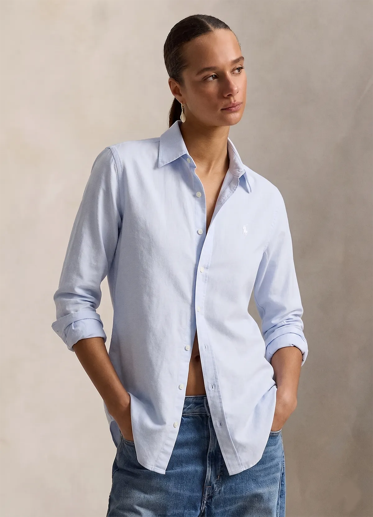 Ralph Lauren Light Blue Classic Fit Linen Shirt – Image 3