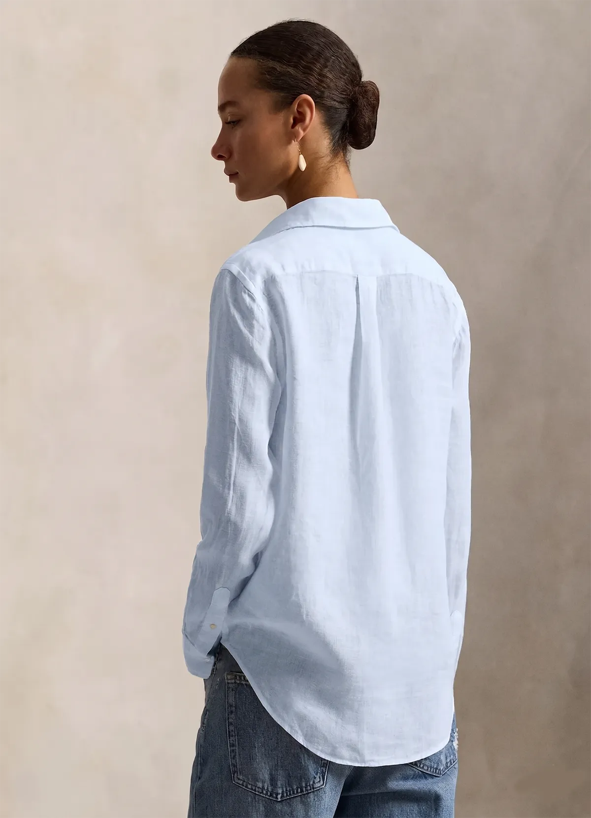 Ralph Lauren Light Blue Classic Fit Linen Shirt – Image 2