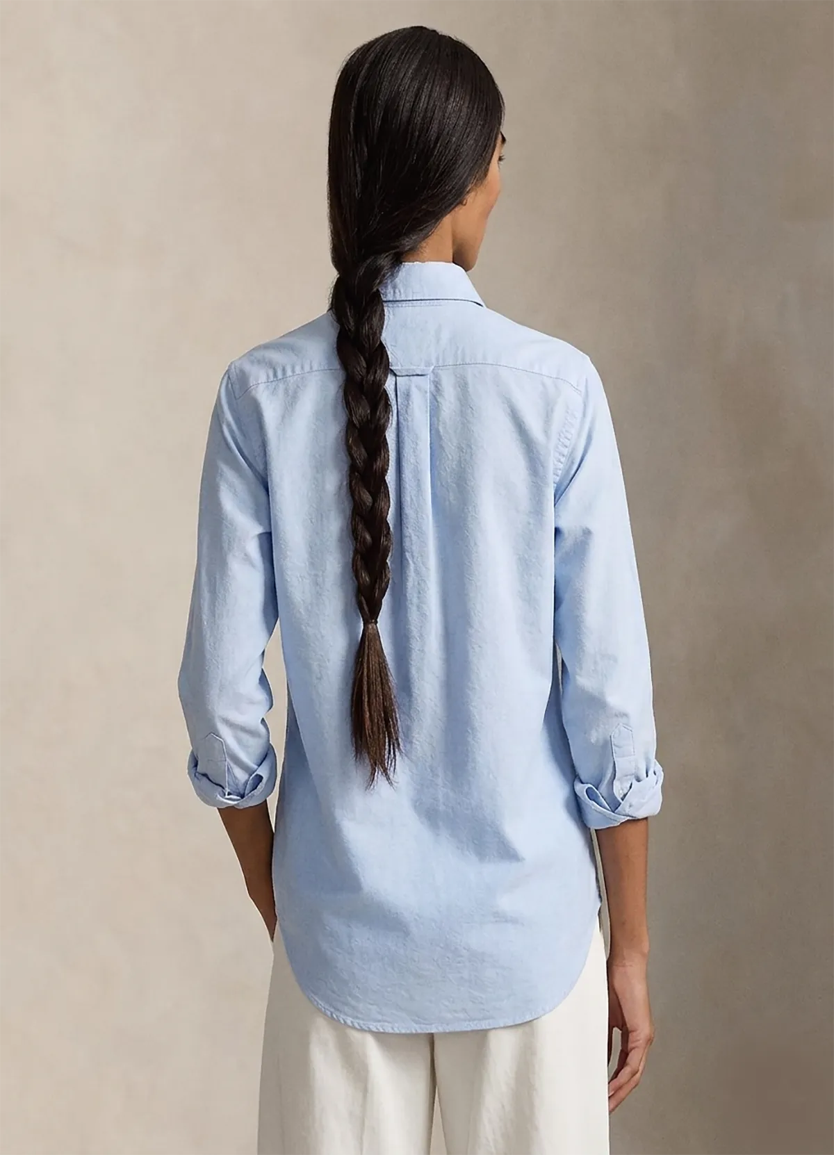 Ralph Lauren Light Blue Classic Fit Linen Shirt - Image 4