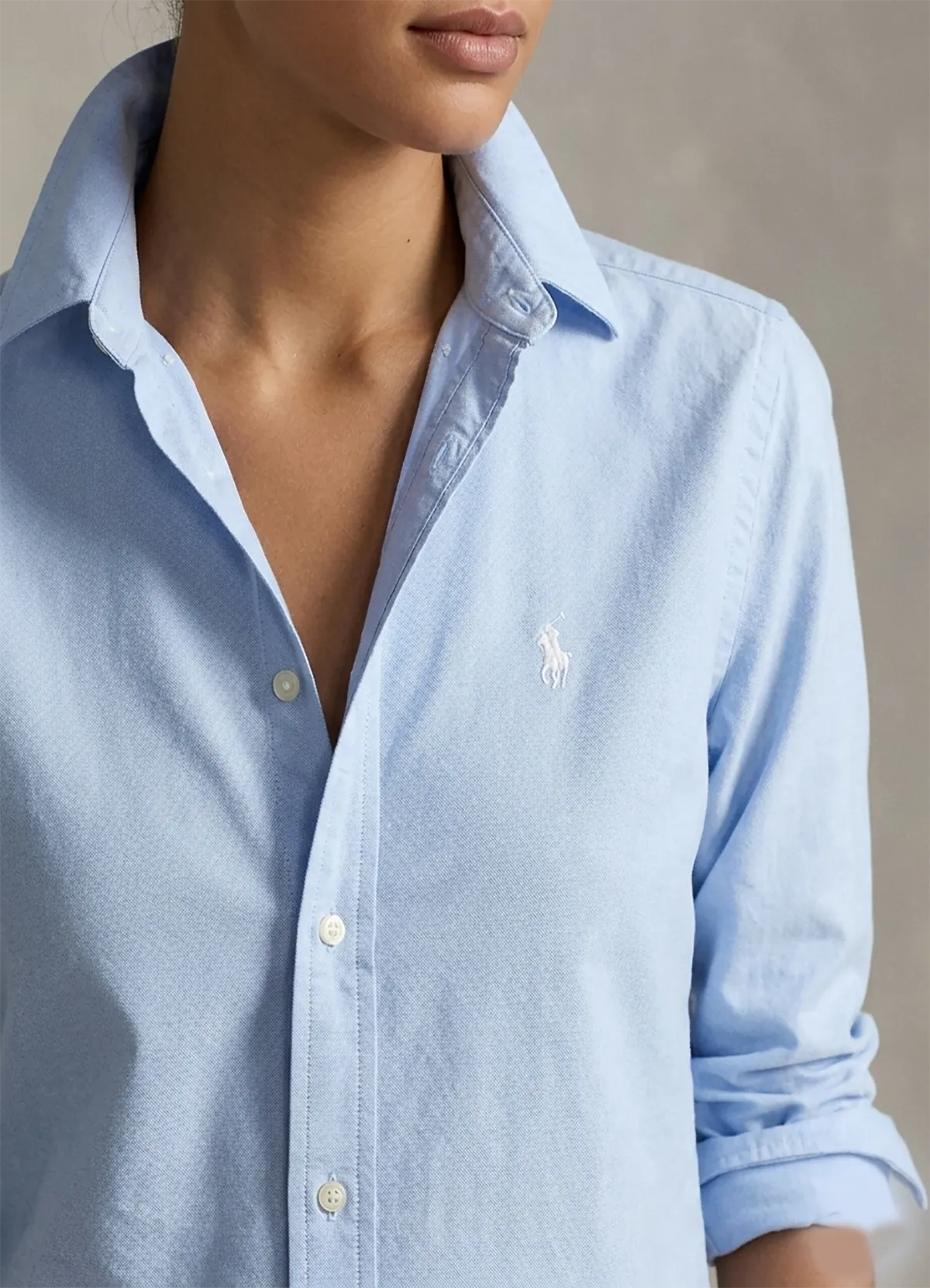 Ralph Lauren Light Blue Classic Fit Linen Shirt - Image 3