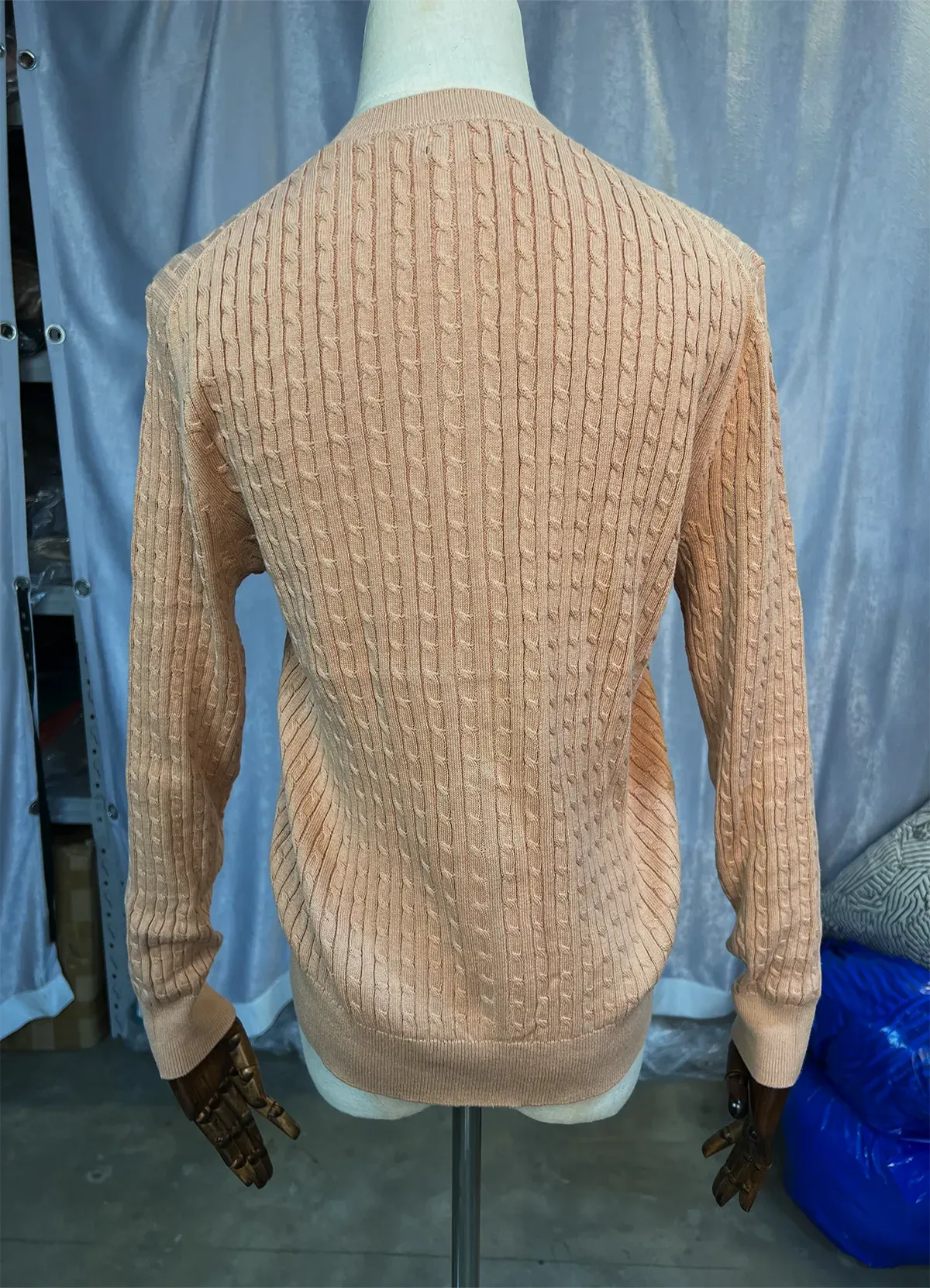 Ralph Lauren Women’s Peach Cable-Knit Button-Up Cardigan Sweater - Image 7