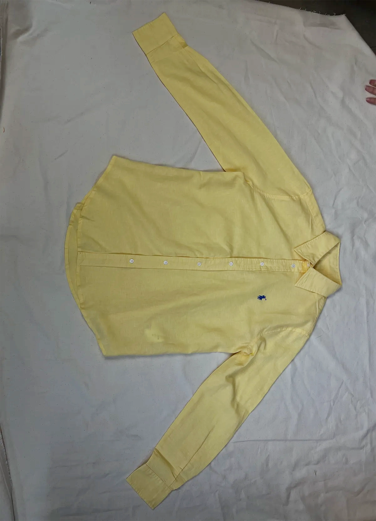 Ralph Lauren Light Yellow Classic Fit Linen Shirt - Image 5