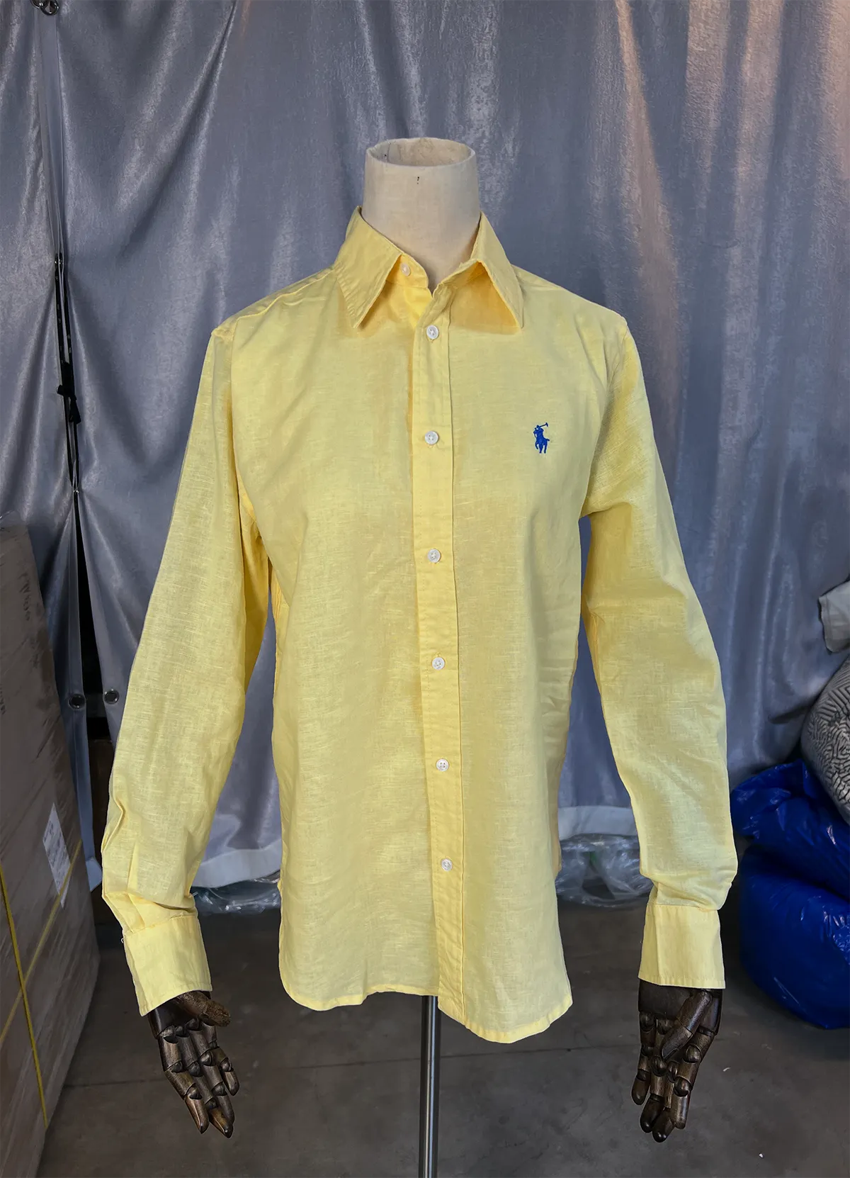 Ralph Lauren Light Yellow Classic Fit Linen Shirt - Image 7