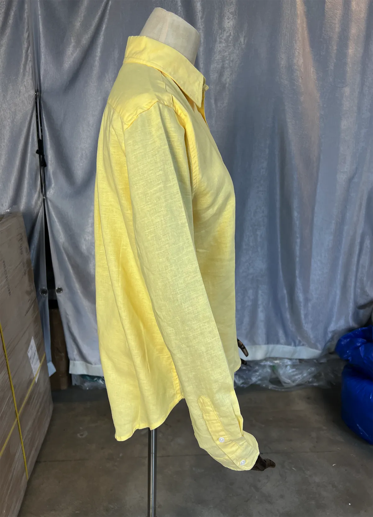 Ralph Lauren Light Yellow Classic Fit Linen Shirt - Image 10