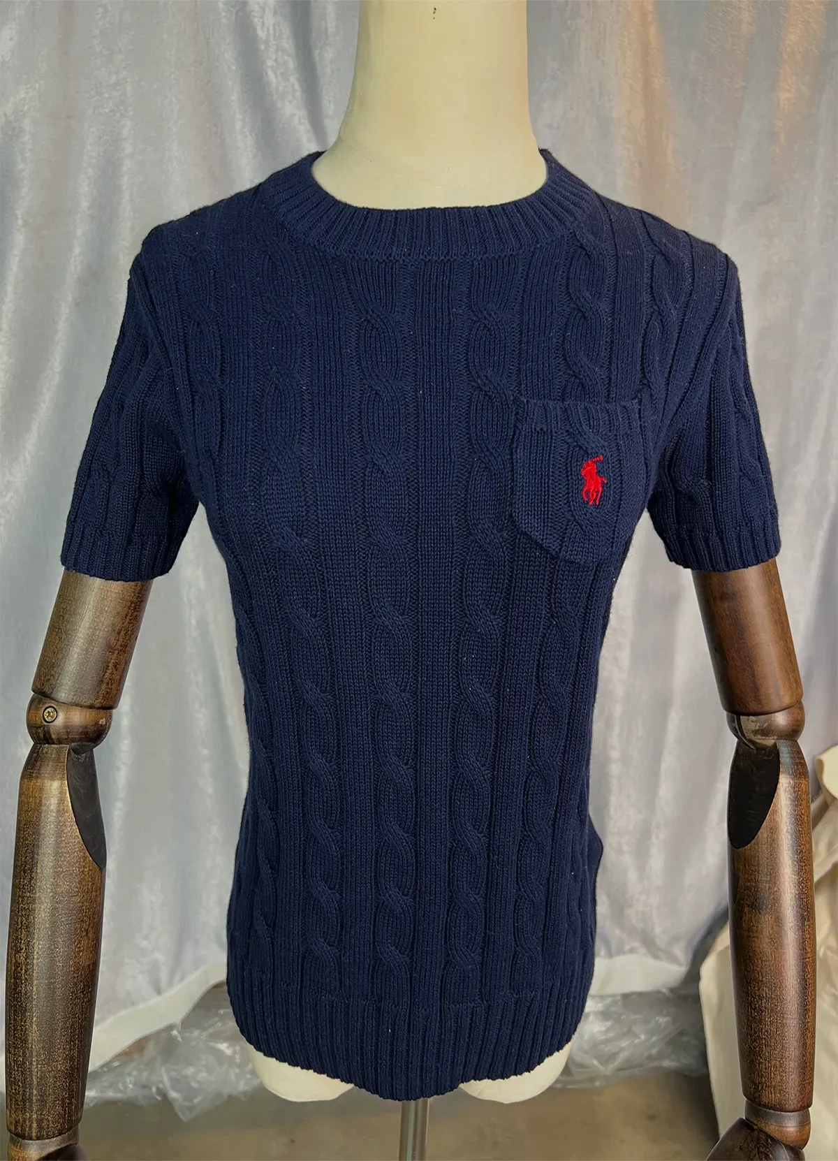 Cable Wool-Cashmere Short-Sleeve Jumper - Image 7