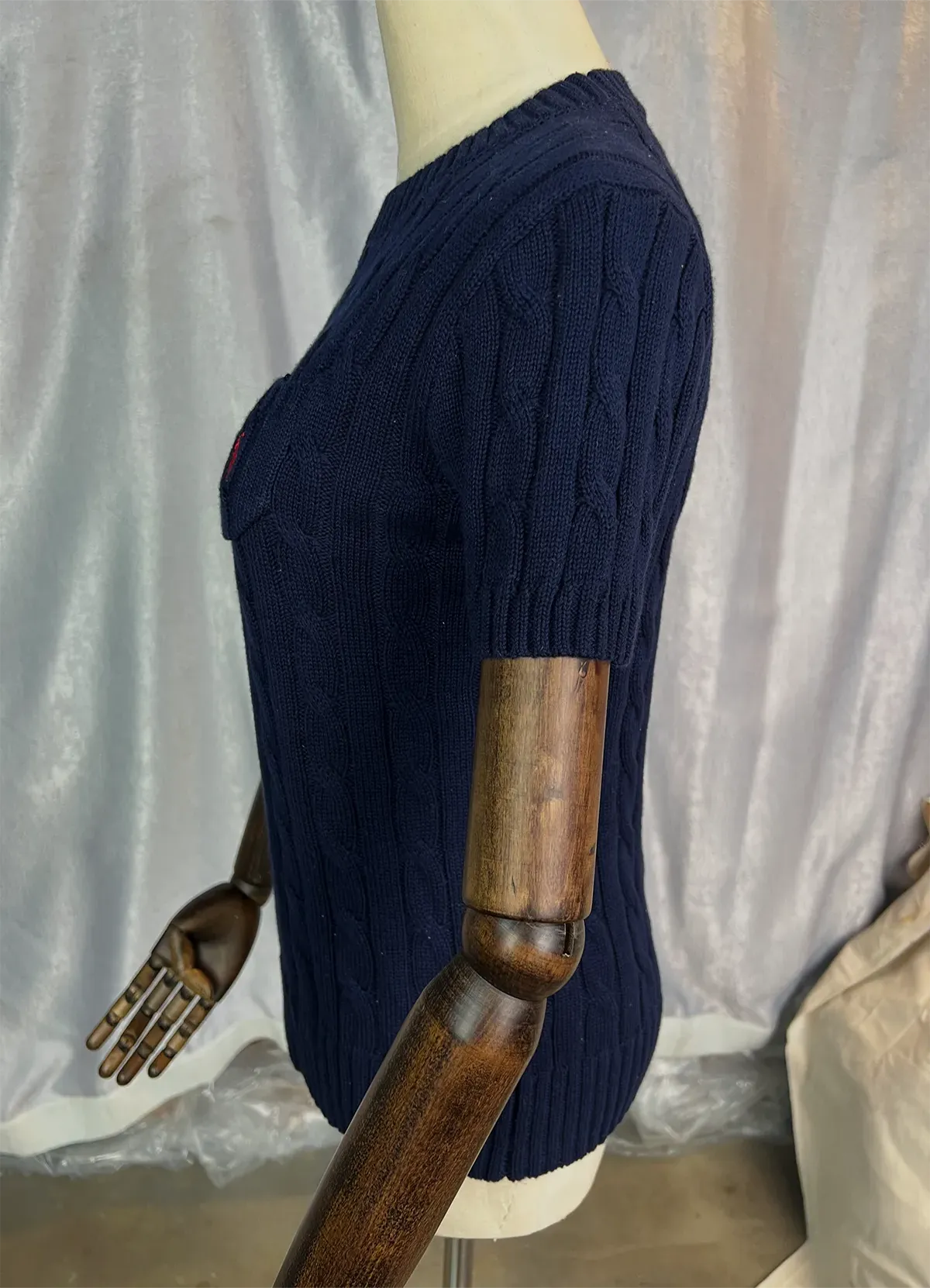 Cable Wool-Cashmere Short-Sleeve Jumper - Image 8