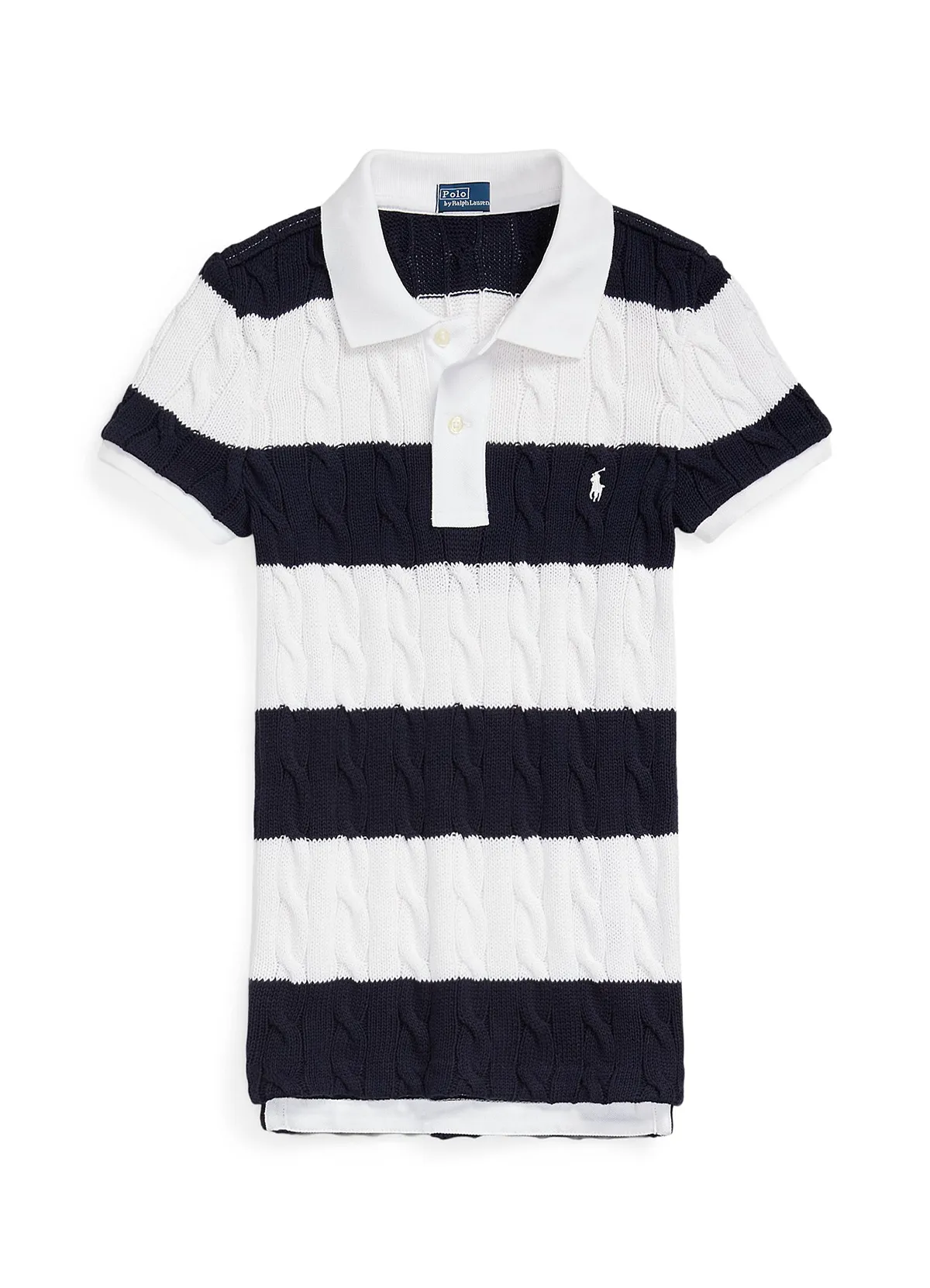 POLO RALPH LAUREN SLIM FIT CABLE-KNIT POLO SHIRT - Image 4