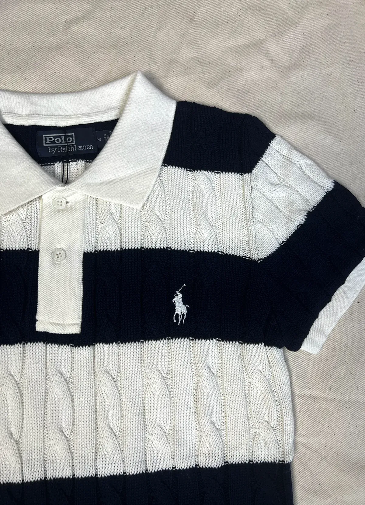POLO RALPH LAUREN SLIM FIT CABLE-KNIT POLO SHIRT - Image 6