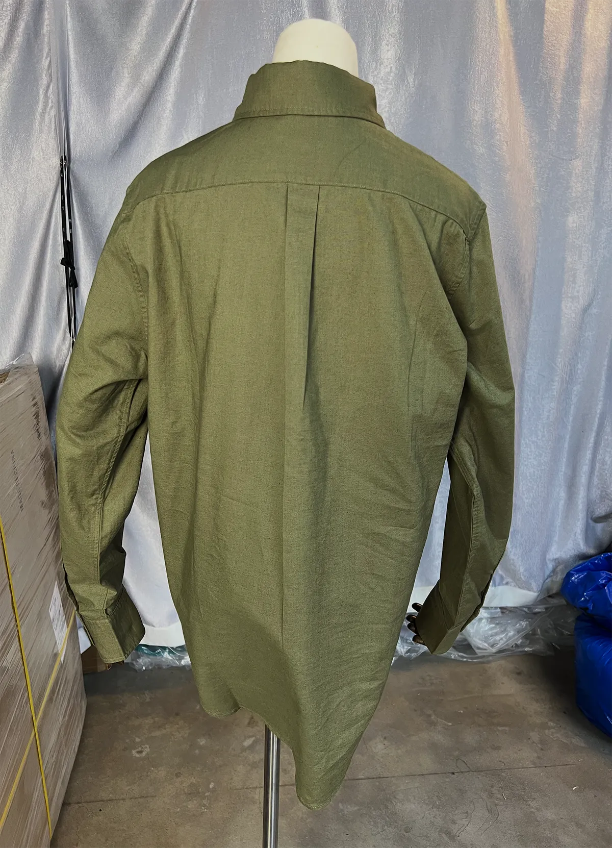 Ralph Lauren Olive Green Classic Fit Linen Shirt - Image 10