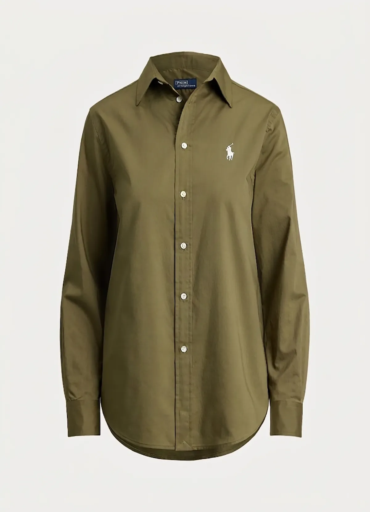 Ralph Lauren Olive Green Classic Fit Linen Shirt - Image 5