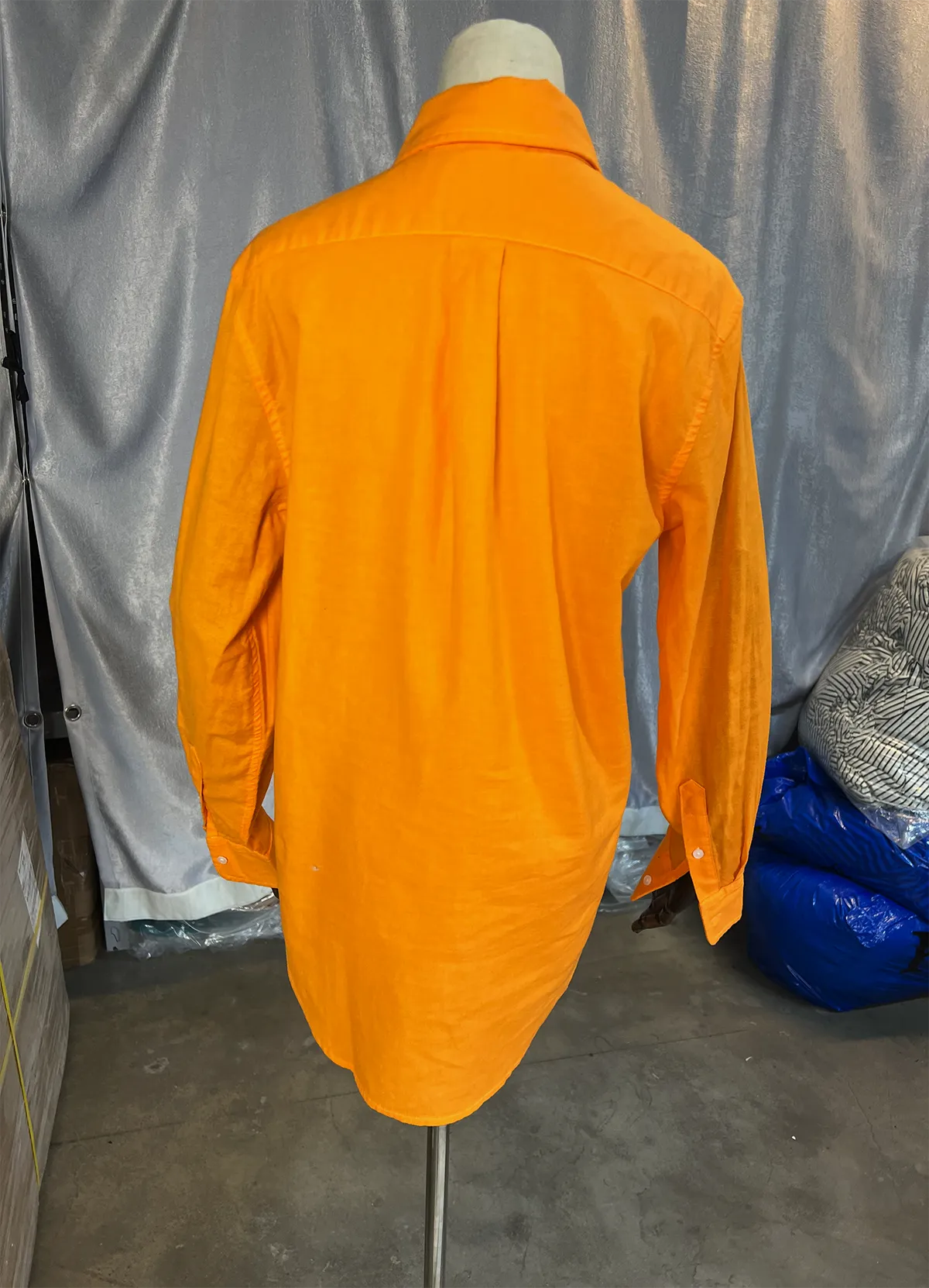 Ralph Lauren Orange Classic Fit Linen Shirt - Image 9
