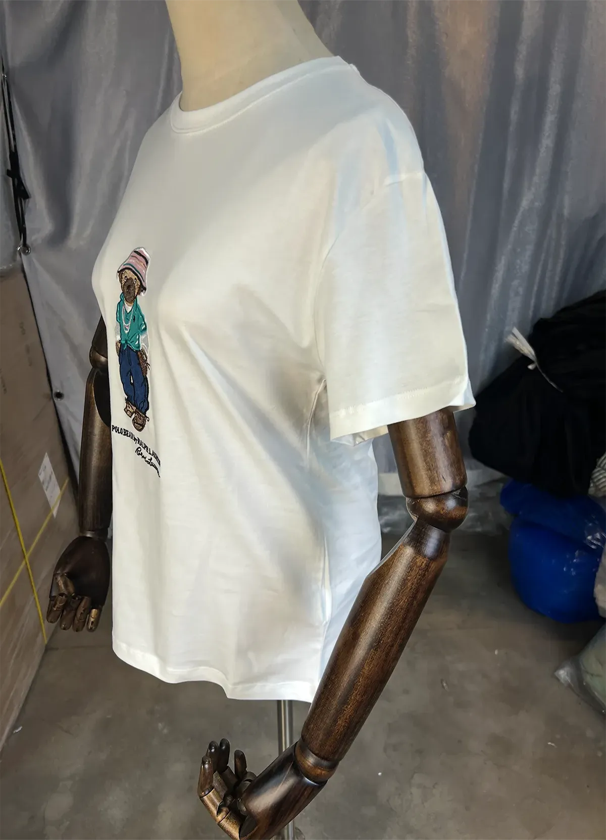 Women’s White Cotton Short-Sleeve Tee with Vacation Polo Bear Graphic by Ralph Lauren - Image 8