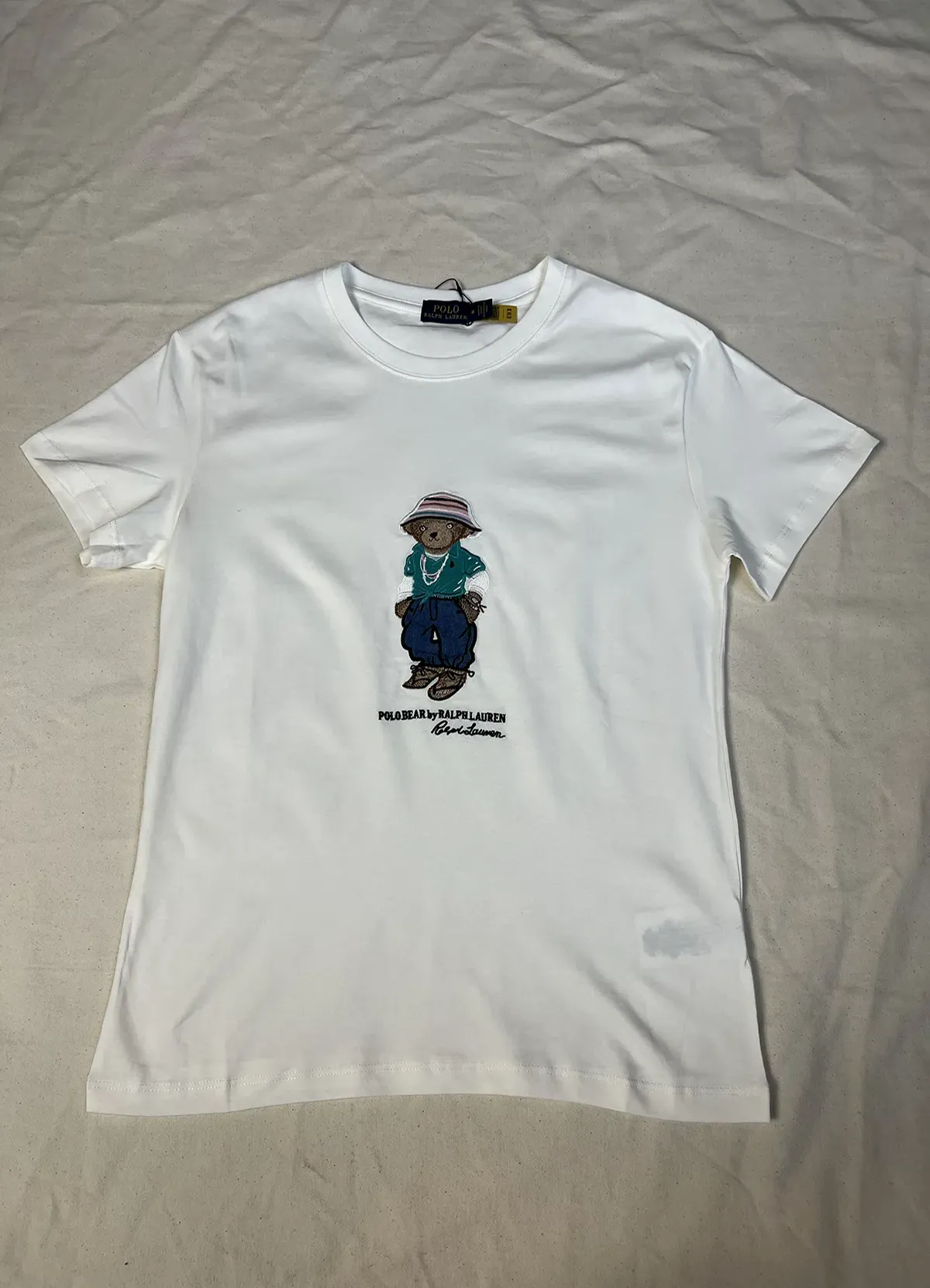 Women’s White Cotton Short-Sleeve Tee with Vacation Polo Bear Graphic by Ralph Lauren - Image 11