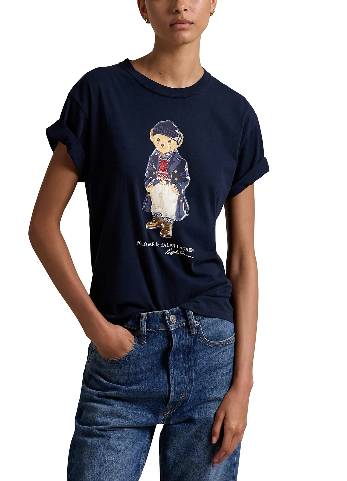 Ralph Lauren Women’s Polo Bear Print Cotton Crewneck T-Shirt - Navy - Image 2