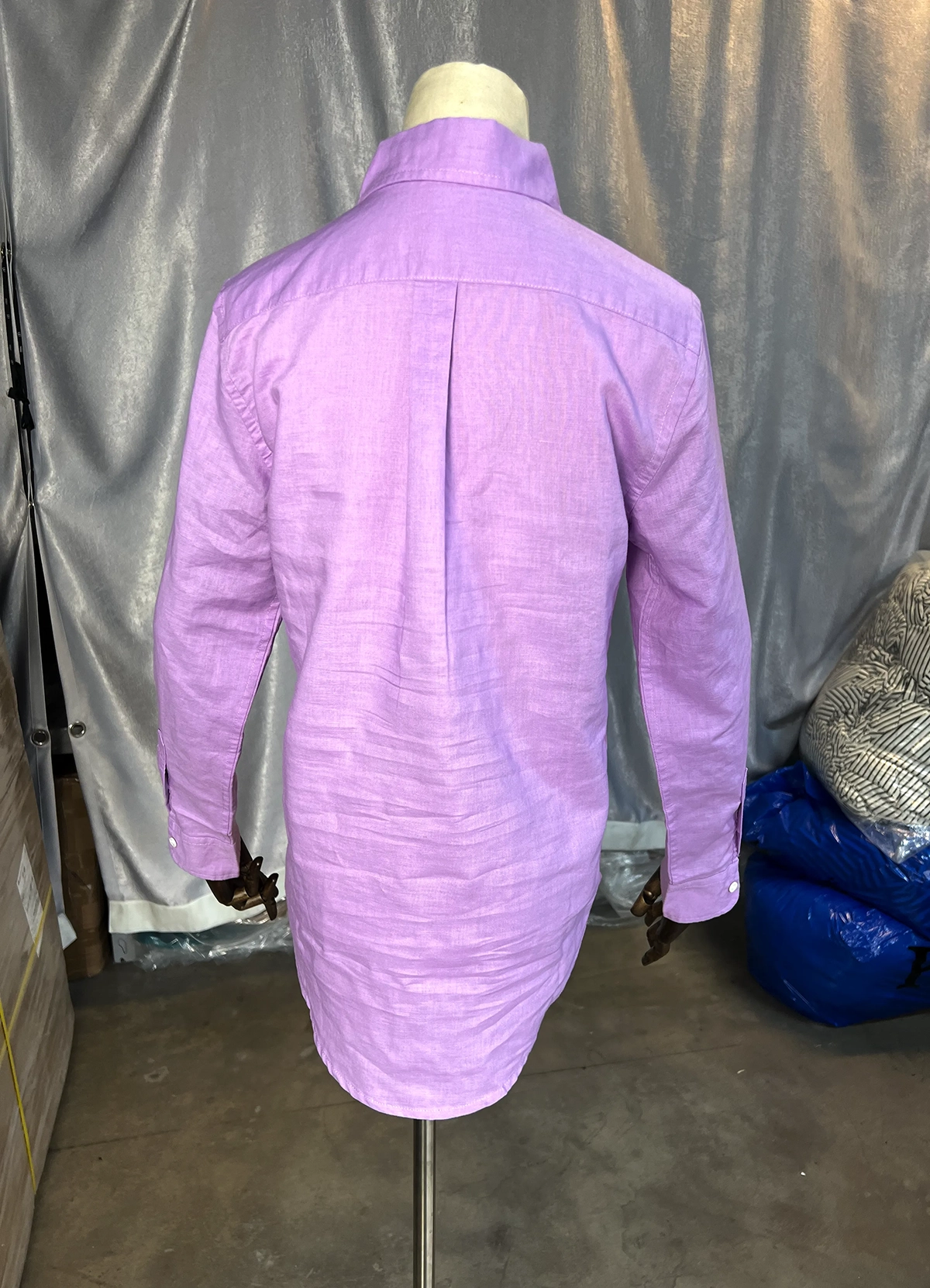 Ralph Lauren Purple Classic Fit Linen Shirt - Image 9