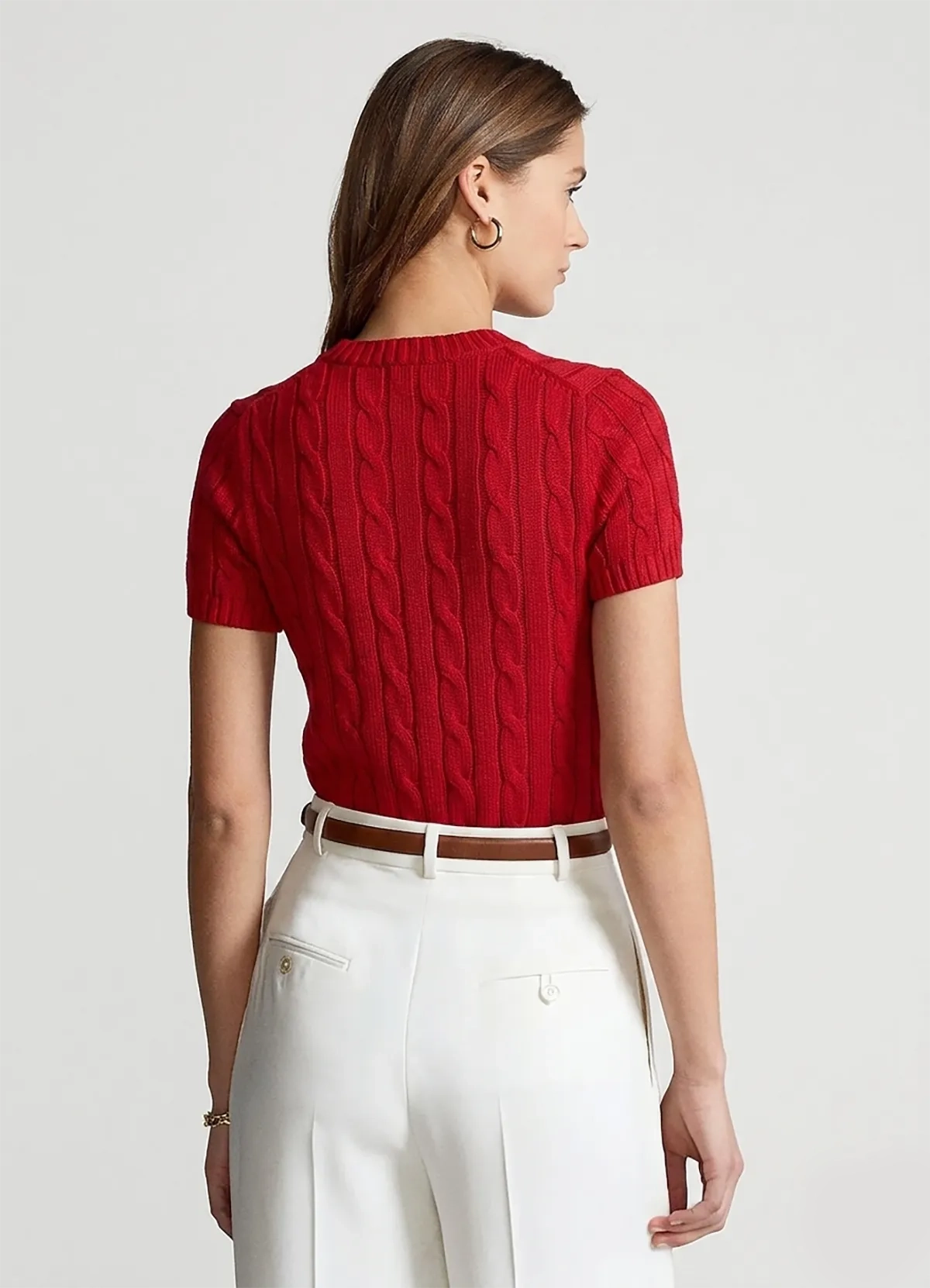 POLO RALPH LAUREN Red cotton sweater with short sleeve - Image 3