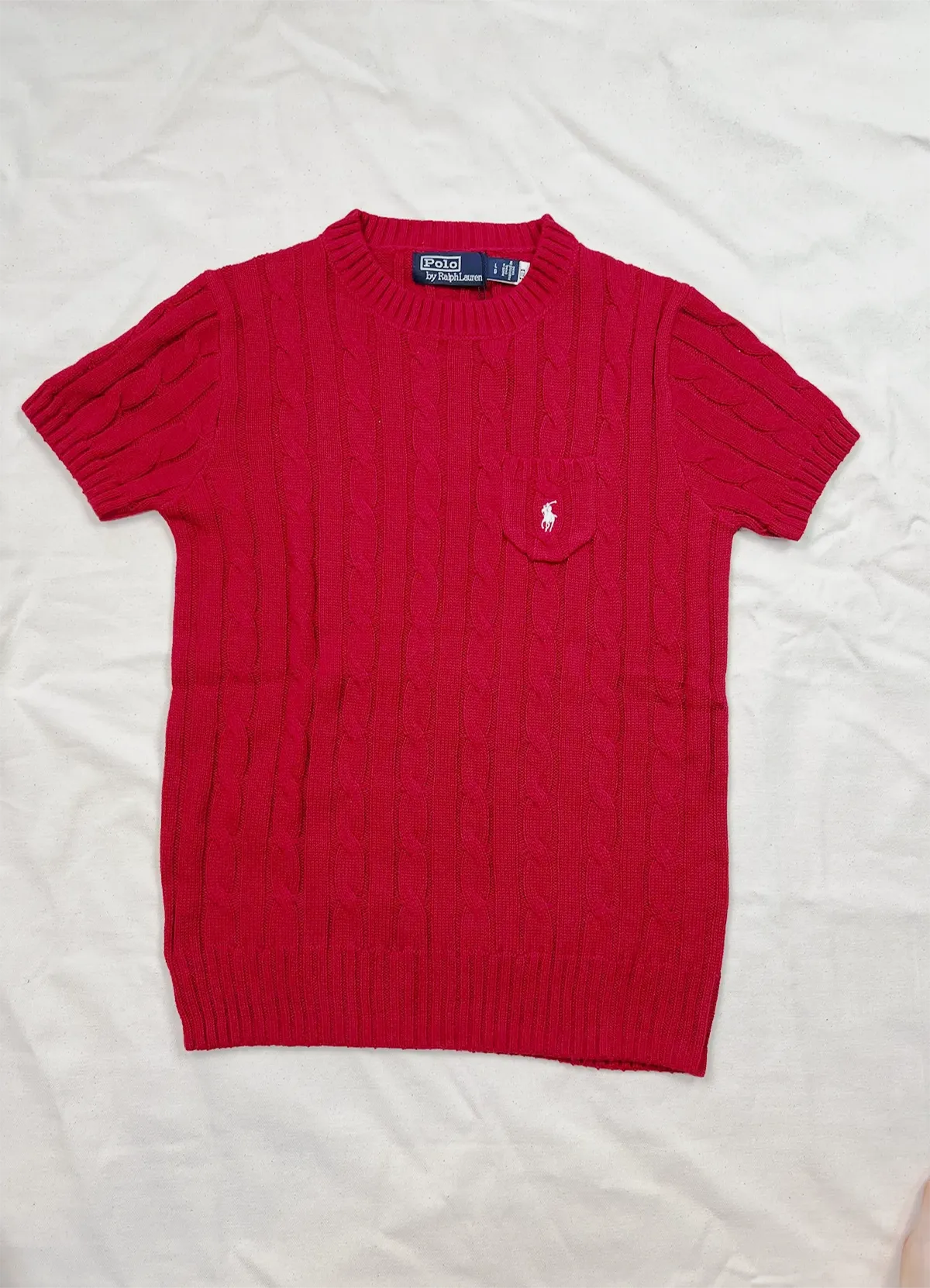 POLO RALPH LAUREN Red cotton sweater with short sleeve - Image 5