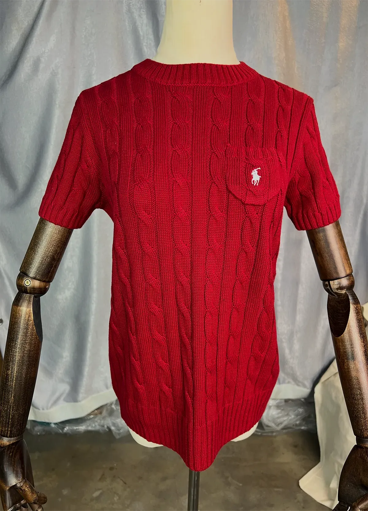 POLO RALPH LAUREN Red cotton sweater with short sleeve - Image 7