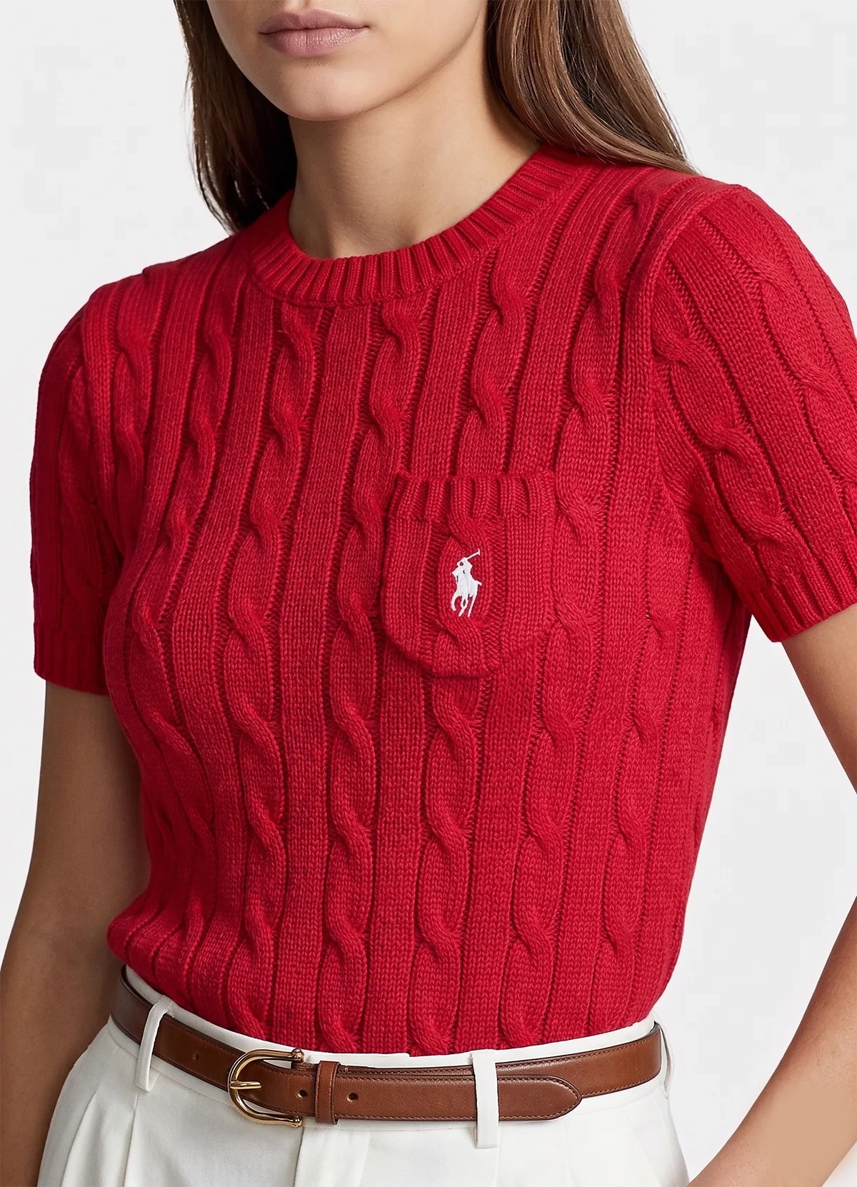 POLO RALPH LAUREN Red cotton sweater with short sleeve - Image 4