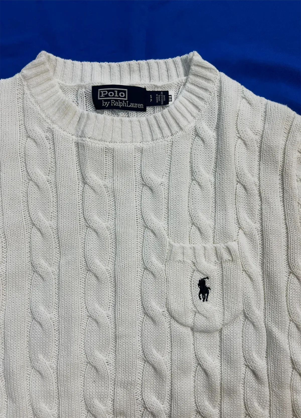 POLO RALPH LAUREN White cotton sweater with short sleeve - Image 8