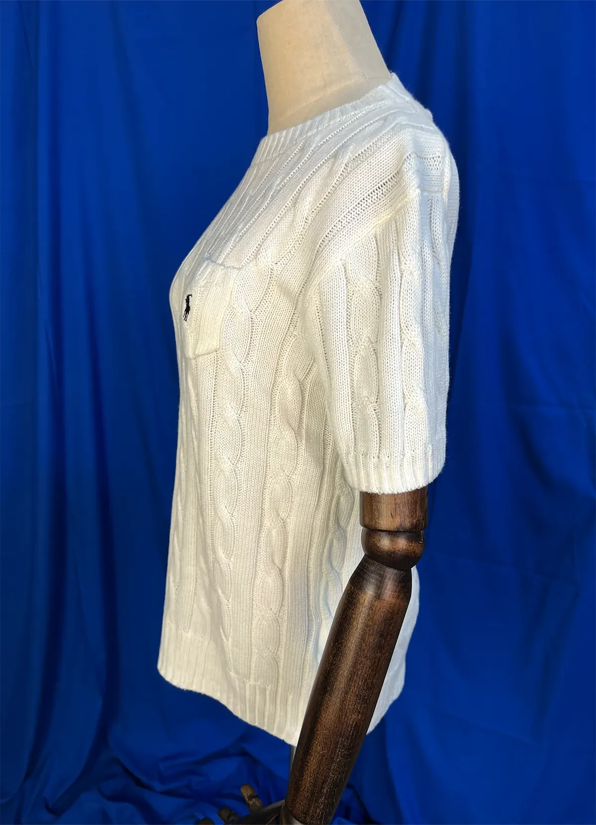 POLO RALPH LAUREN White cotton sweater with short sleeve - Image 10