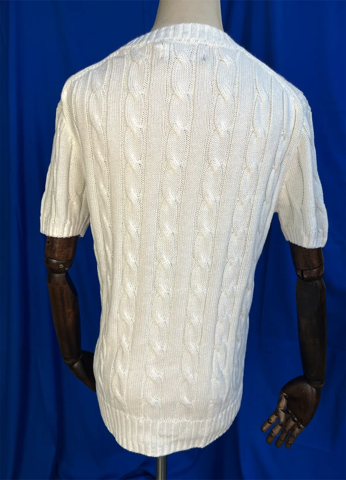 POLO RALPH LAUREN White cotton sweater with short sleeve - Image 11
