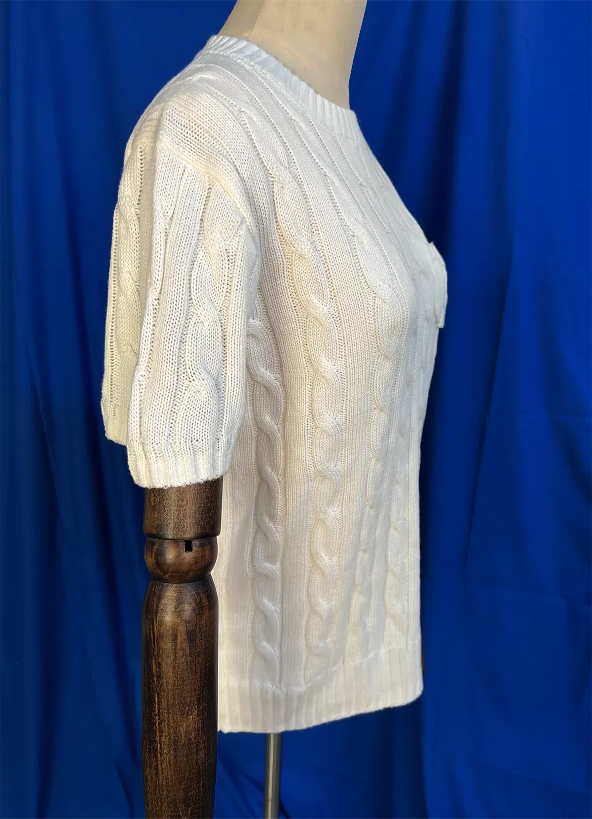 POLO RALPH LAUREN White cotton sweater with short sleeve - Image 12