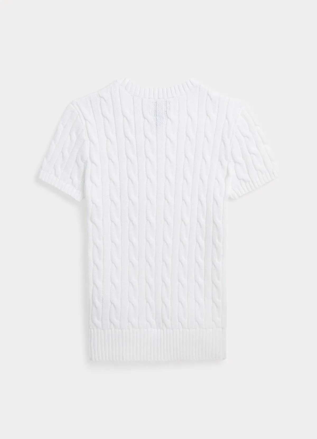 POLO RALPH LAUREN White cotton sweater with short sleeve - Image 6