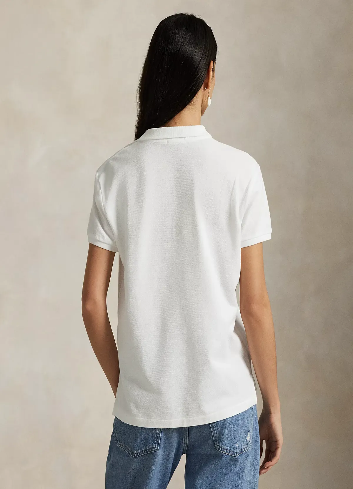 Polo Ralph Lauren White Classic Fit Mesh Polo Shirt - Image 4