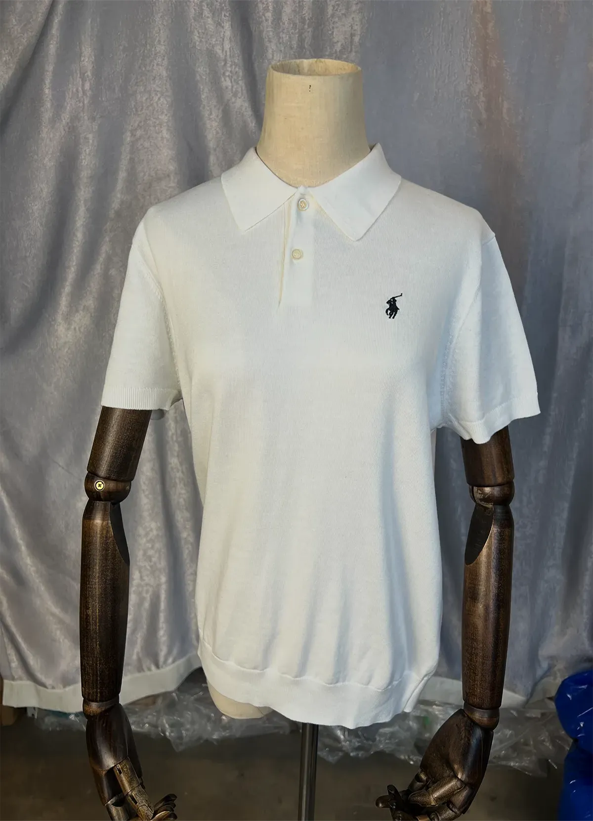 Polo Ralph Lauren White Classic Fit Mesh Polo Shirt - Image 6